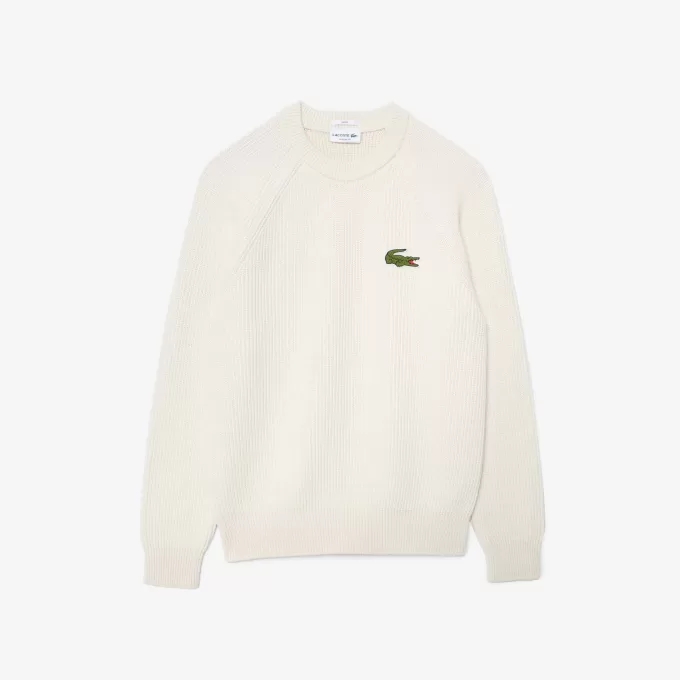 Ribbed Cotton Badge Sweater