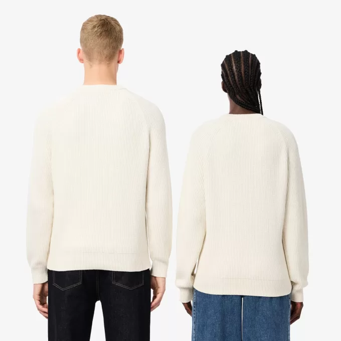 Ribbed Cotton Badge Sweater