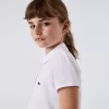 Scalloped Collar Mini Piqué Polo Shirt