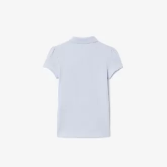 Scalloped Collar Mini Piqué Polo Shirt