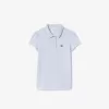 Scalloped Collar Mini Piqué Polo Shirt