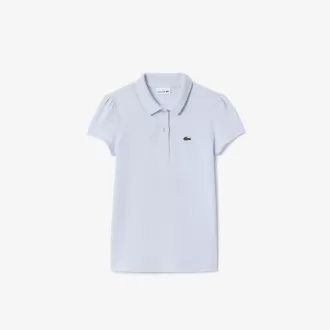 Scalloped Collar Mini Piqué Polo Shirt