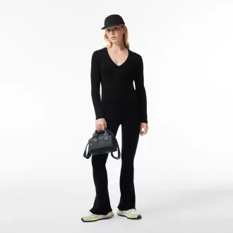 Seamless Ribbed Knit Flared Leggings Seamless Ribbed Knit Flared Leggings