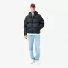 Short Water Repellent Hooded Puffed Jacket