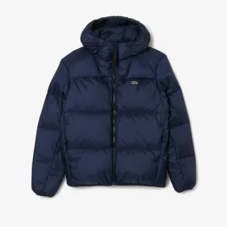 Short Water Repellent Hooded Puffed Jacket
