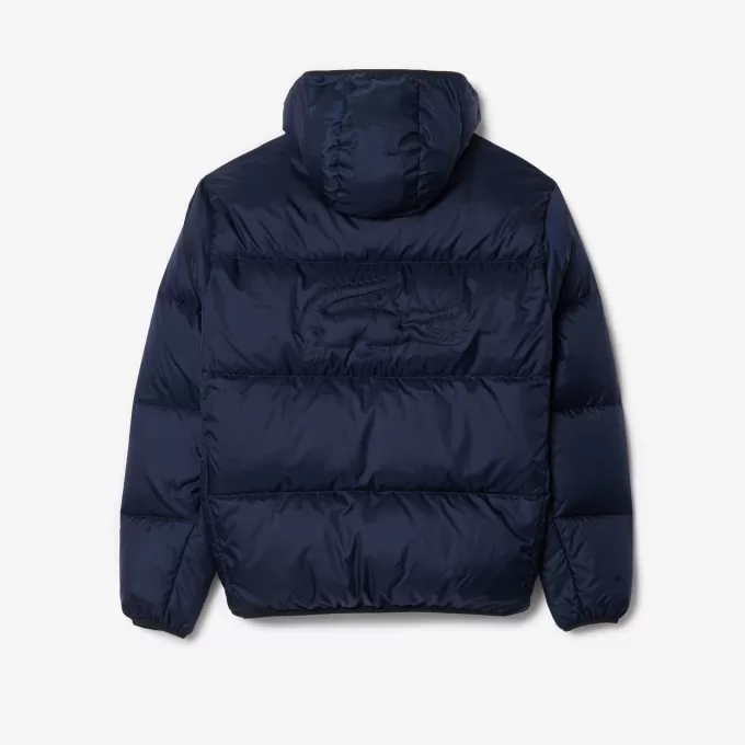 Short Water Repellent Hooded Puffed Jacket
