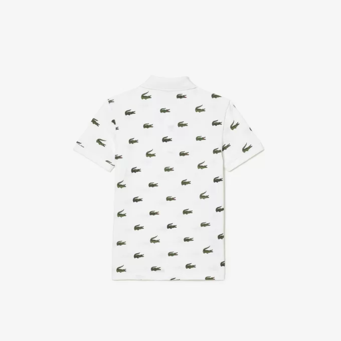 Signature Print Cotton Polo Shirt