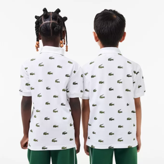 Signature Print Cotton Polo Shirt