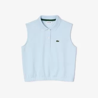 Sleeveless Stretch Mini Piqué Polo Shirt