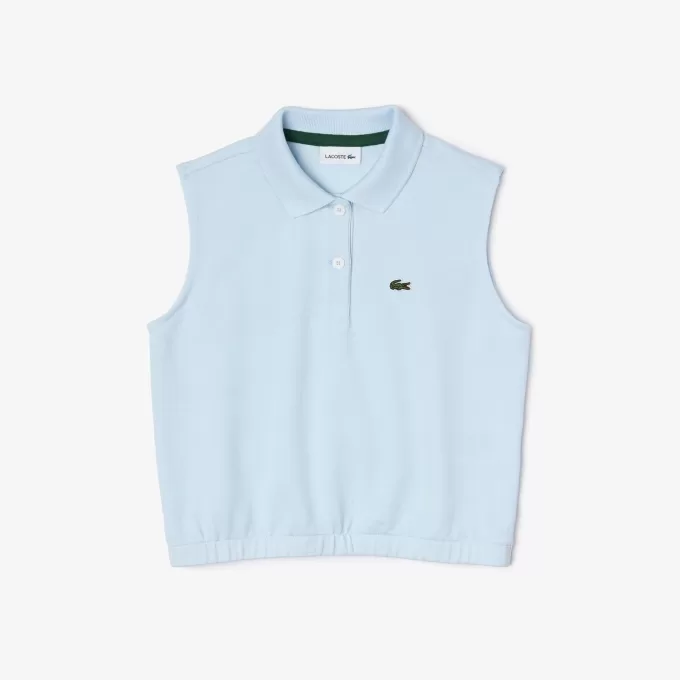 Sleeveless Stretch Mini Piqué Polo Shirt