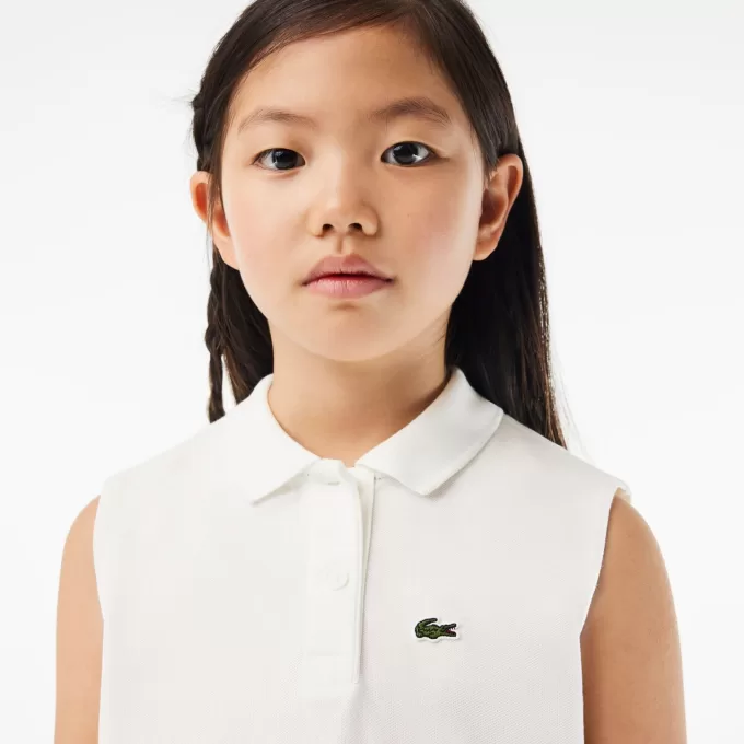 Sleeveless Stretch Mini Piqué Polo Shirt