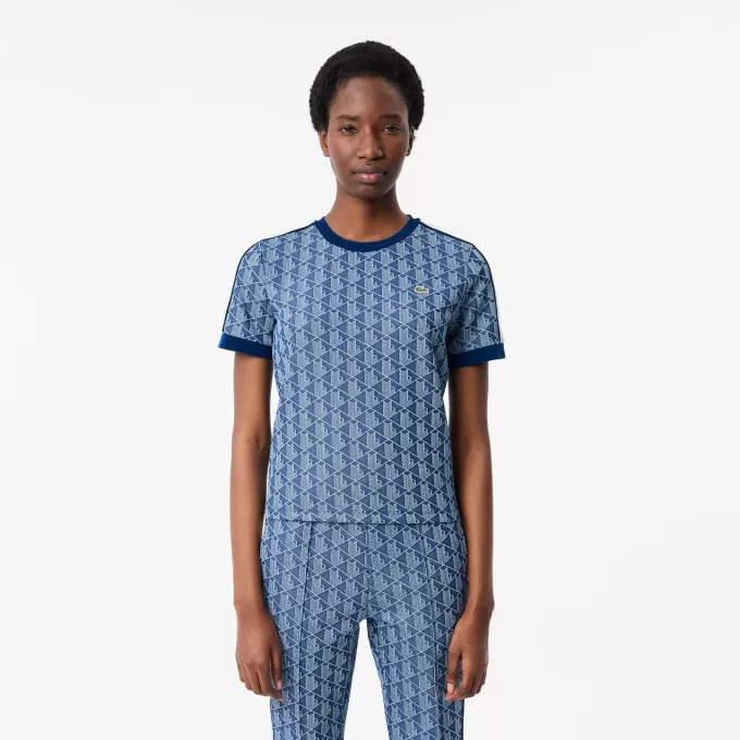 Slim Fit Monogram Jacquard T-shirt