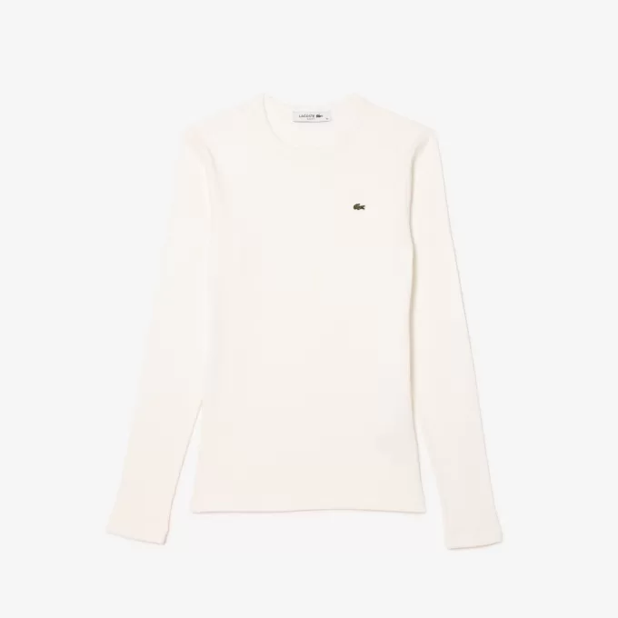 Slim Fit Ribbed Cotton T-shirt