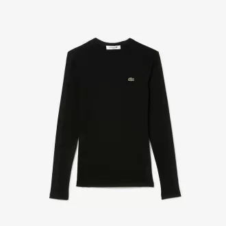 Slim Fit Ribbed Cotton T-shirt