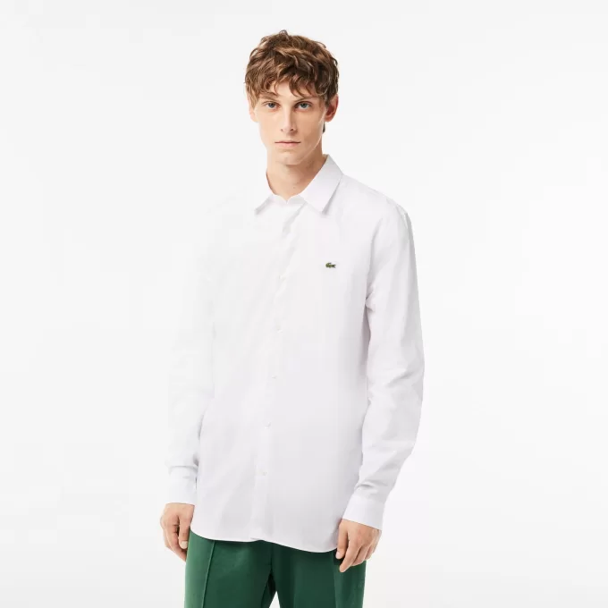 Slim Fit Stretch Cotton Poplin Shirt