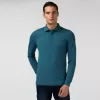Smart Paris long sleeve stretch cotton Polo Shirt