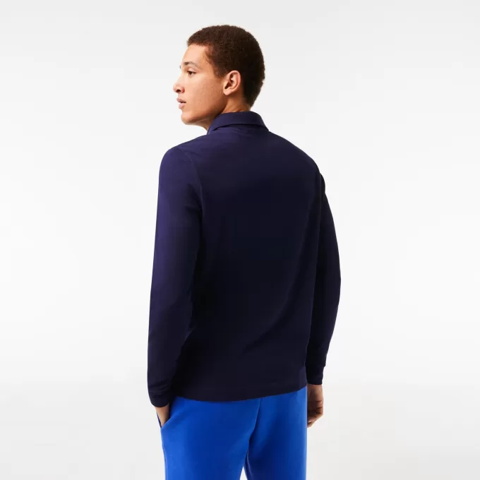 Smart Paris long sleeve stretch cotton Polo Shirt