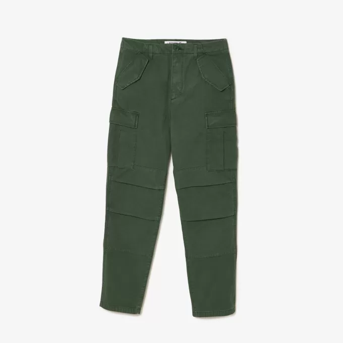 Straight Fit Cotton Cargo Pants