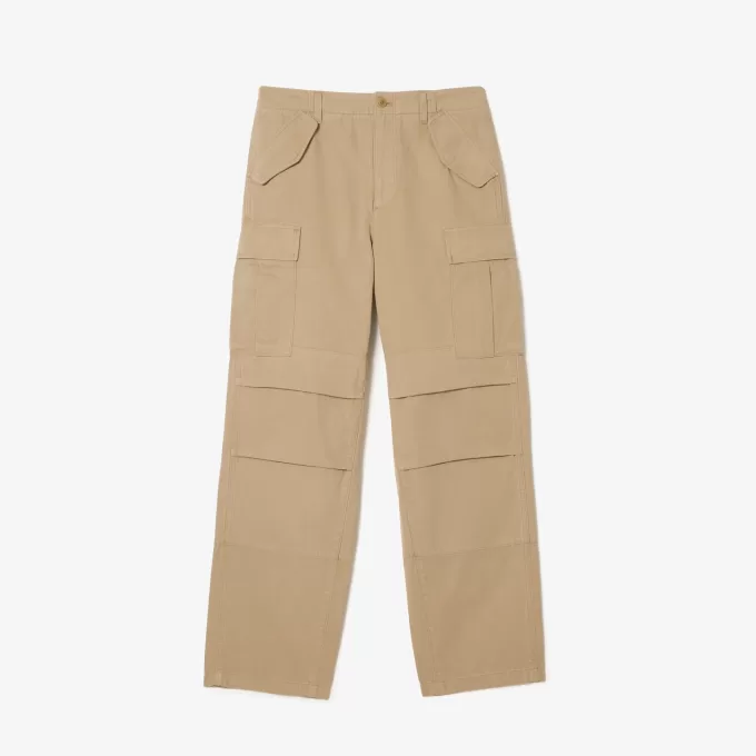 Straight Fit Cotton Cargo Pants
