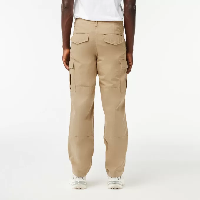 Straight Fit Cotton Cargo Pants