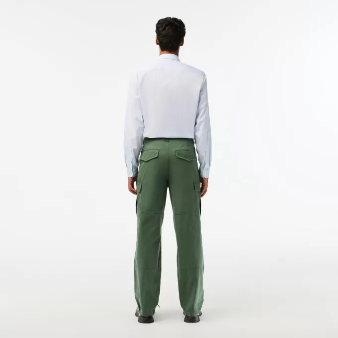 Straight Fit Cotton Cargo Pants