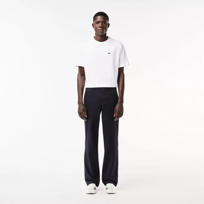 Straight Fit Cotton Twill Chinos
