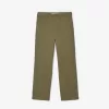 Straight Fit Cotton Twill Pants