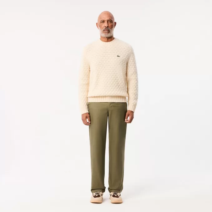 Straight Fit Cotton Twill Pants