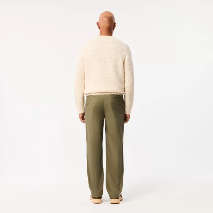 Straight Fit Cotton Twill Pants
