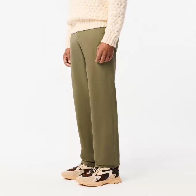 Straight Fit Cotton Twill Pants
