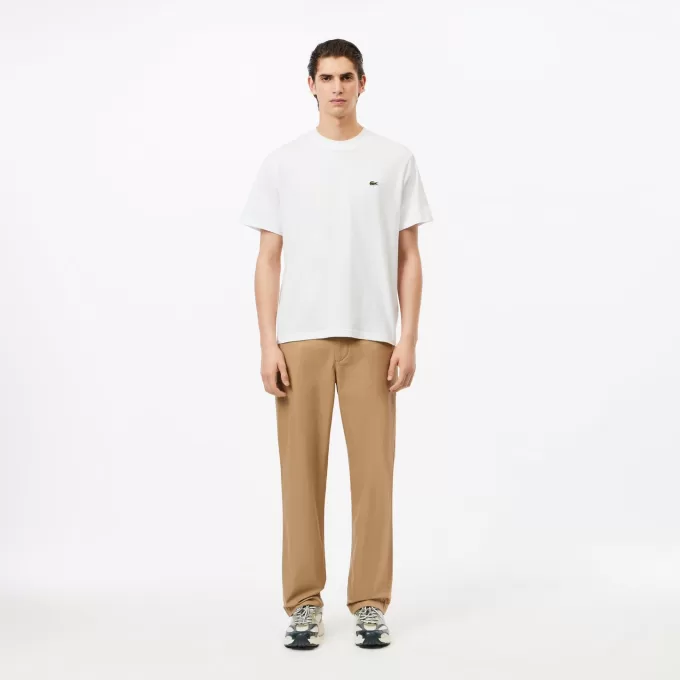 Straight Fit Cotton Twill Pants