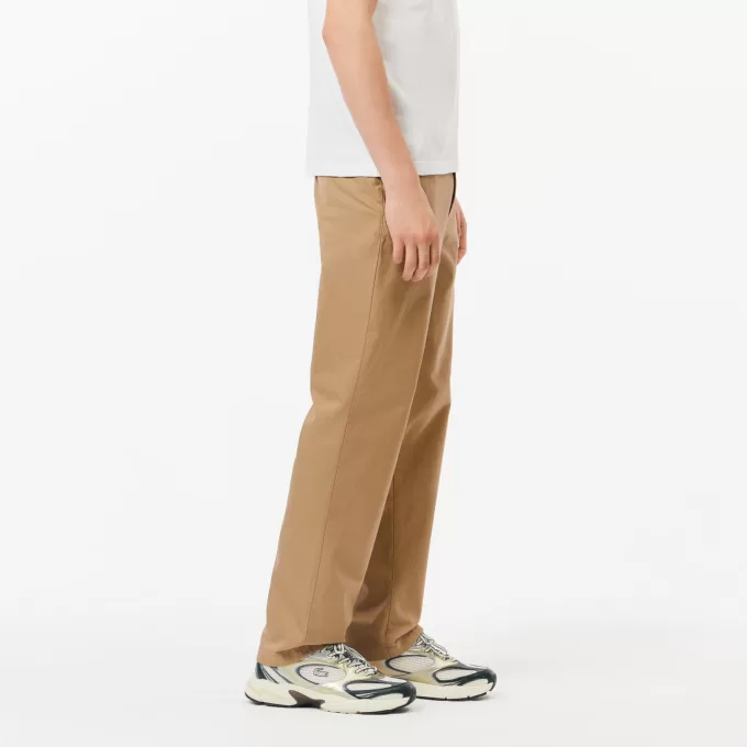 Straight Fit Cotton Twill Pants