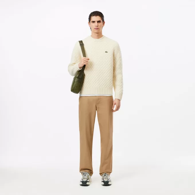 Straight Fit Cotton Twill Pants