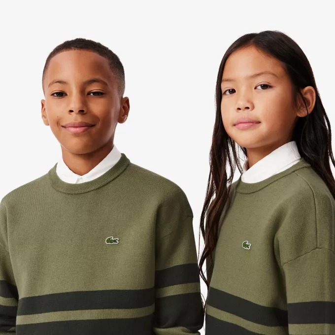 Striped Cotton and Wool Sweater