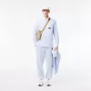 Striped Maxi Croc Contrast Collar Cotton Oxford Shirt Striped Maxi Croc Contrast Collar Cotton Oxford Shirt
