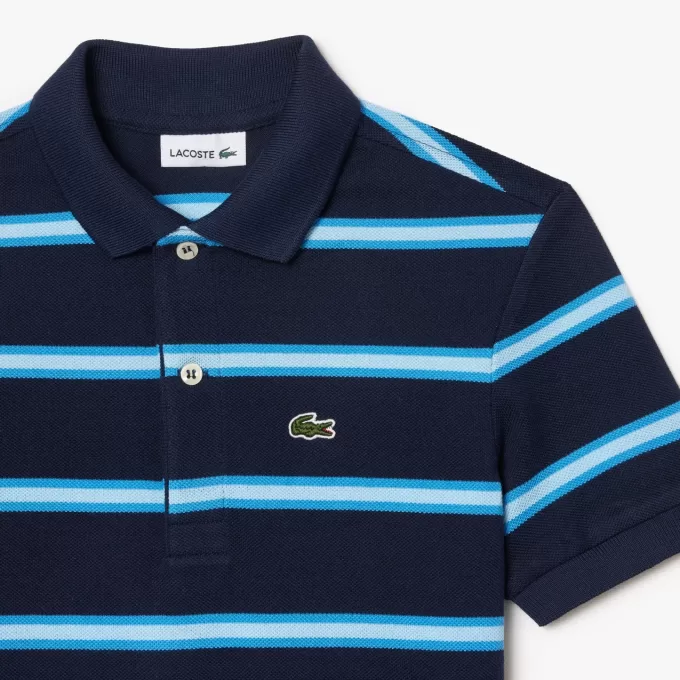 Striped Piqué Polo Shirt