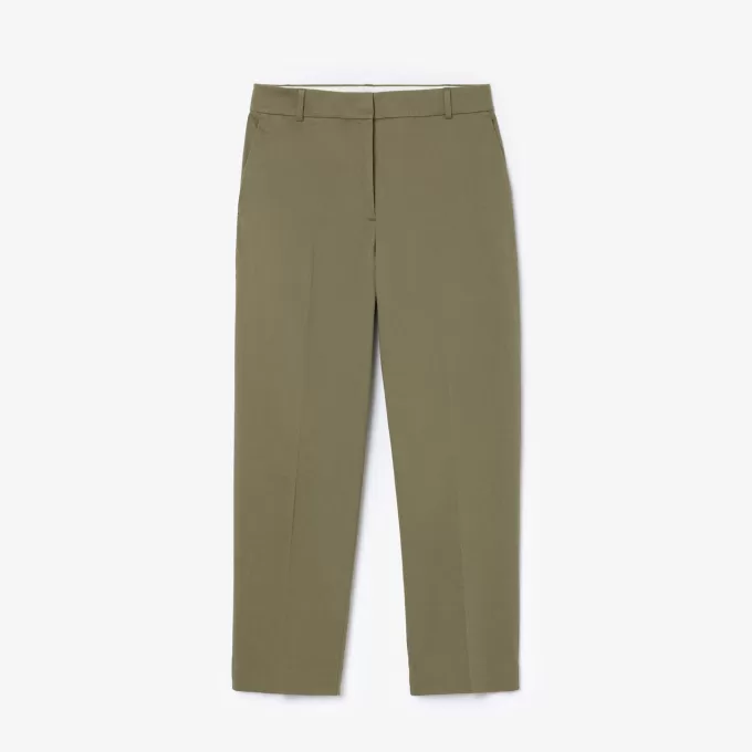 Tapered Leg Cotton Pants