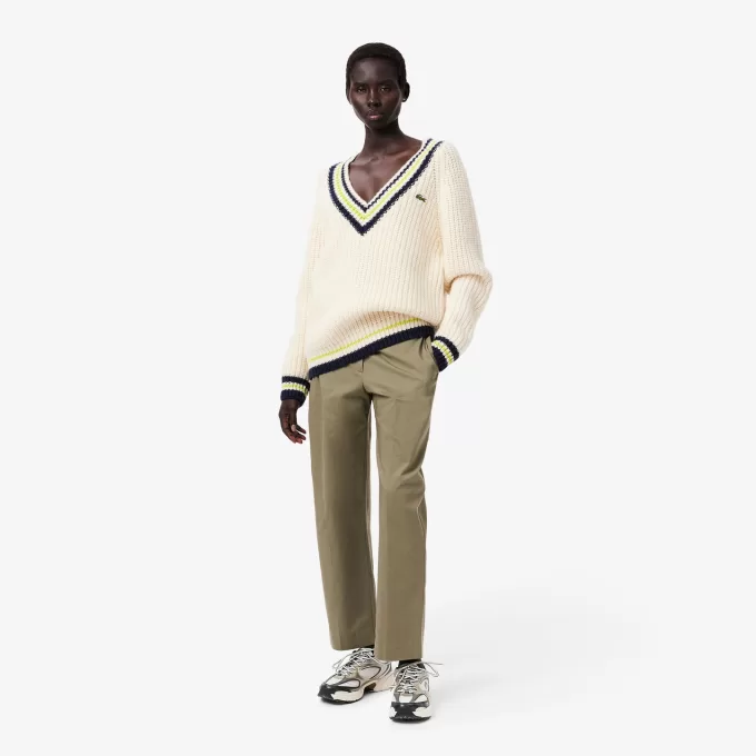 Tapered Leg Cotton Pants