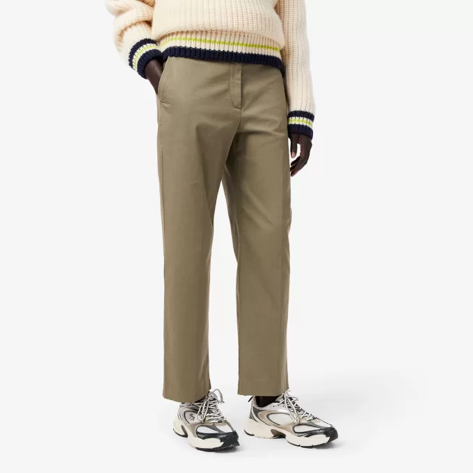 Tapered Leg Cotton Pants