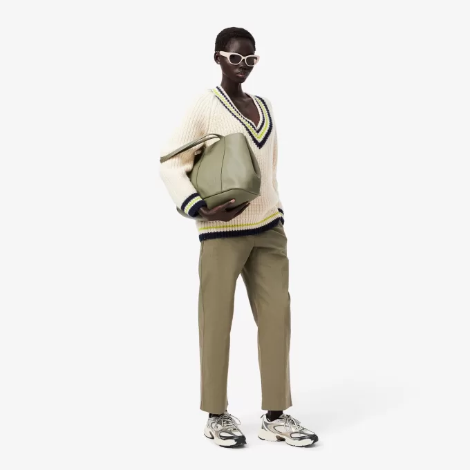 Tapered Leg Cotton Pants