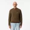 Thick Carded Wool Crew Neck Sweater