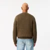 Thick Carded Wool Crew Neck Sweater