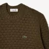 Thick Carded Wool Crew Neck Sweater