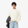 Thick Carded Wool Crew Neck Sweater