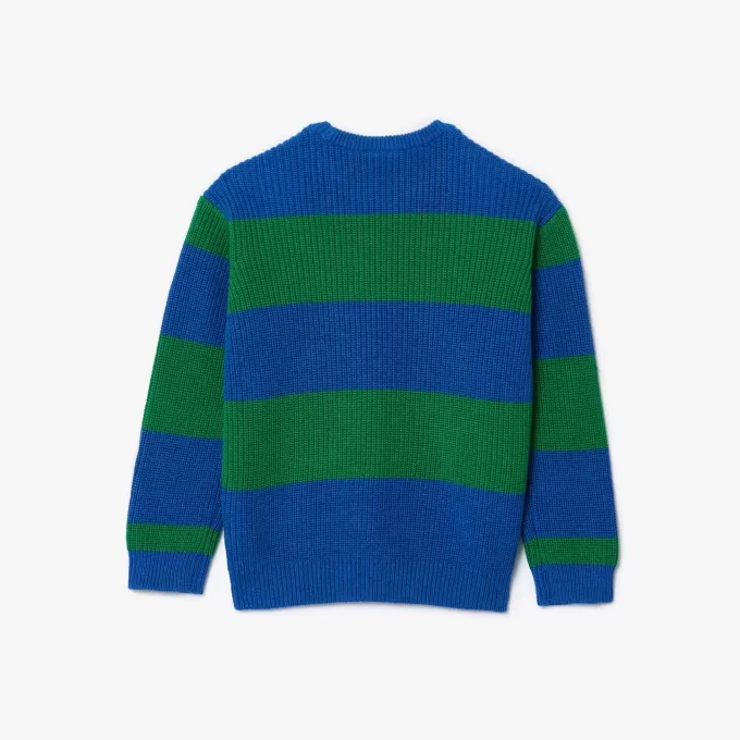 Two Tone Striped Cotton Sweater
