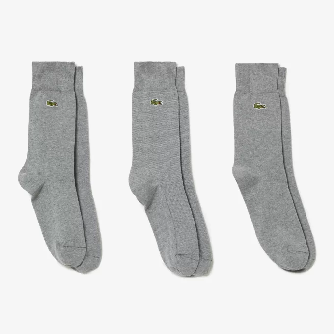 Unisex High-Cut Cotton Piqu?? Socks Three-Pack