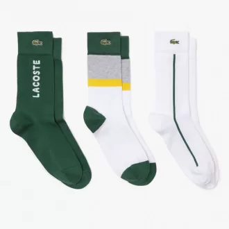 Unisex High-Cut Ribbed Cotton Socks Three-Pack