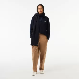 Unisex Lacoste Ribbed Wool Scarf