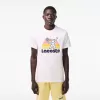 Washed Effect Tennis Print T-shirt