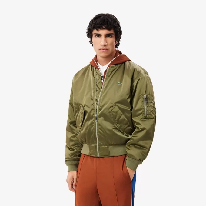 Water-Repellent Padded Bomber Jacket